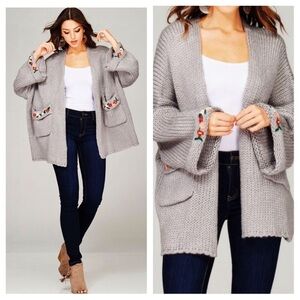 Prim hand embroidered cardigan